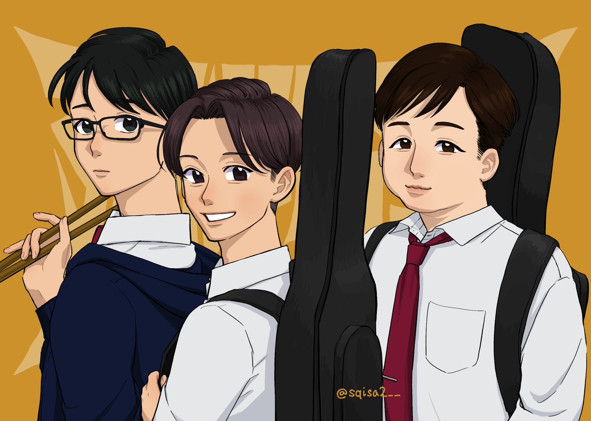 sqisa2__'s tweet photo. 軽音部たち🎸
 #oc  #イラスト  #軽音部 https://t.co/bHiPm5aDpj
