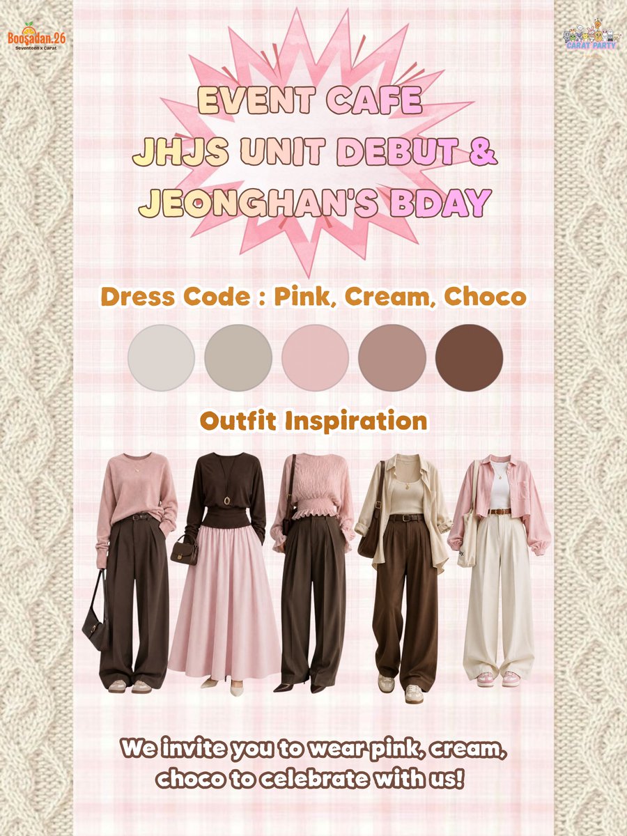 AfdindaA's tweet photo. 🩵 JHJS UNIT DEBUT &amp; JEONGHAN'S BDAY PARTY 🩷

📅 Sabtu, 17 Oktober 2026
📍 Luwe Cafe, Galuh Mas Karawang
⏰ 15.00 WIB – selesai
✨ LIMITED SLOT!

Link rsvp : https://t.co/RqGrh3GtU9

#jeonghan #joshua #seventeen #carat #eventkrw https://t.co/ME7wJojhXt