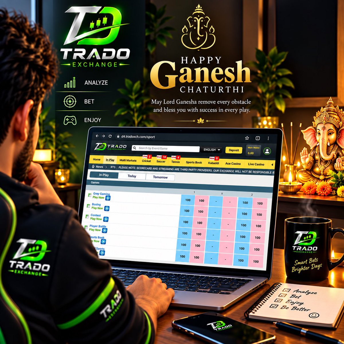 TRADOEXCH's tweet photo. 🐘✨ GANPATI BAPPA MORYA! 🙏

May your path be filled with possibilities, progress &amp; prosperity, and may every new chapter begin with a blessing’🪔

Happy Vinayagar Chathurthi! 

💙 With Warm Wishes - https://t.co/c8JwNYhNd5 https://t.co/03EK9YuzdH