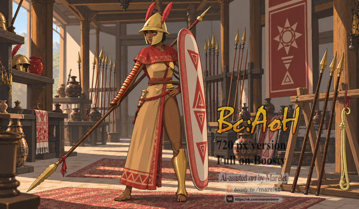 Mareletartist's tweet photo. Heavy infantry of the Matriwa Muladji culture

Concept, art direction and manual refinement by me.
#BCAOH #Worldbuilding #FantasyArt #ElfArt #AIArt https://t.co/GQId2p8Big