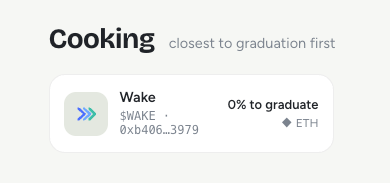 wakedotfun's tweet photo. The website has been updated; this is our only platform token.
0xb406c12ed0e44caa1e2ac9f3ed57692dae053979 https://t.co/sWXPLODwNK