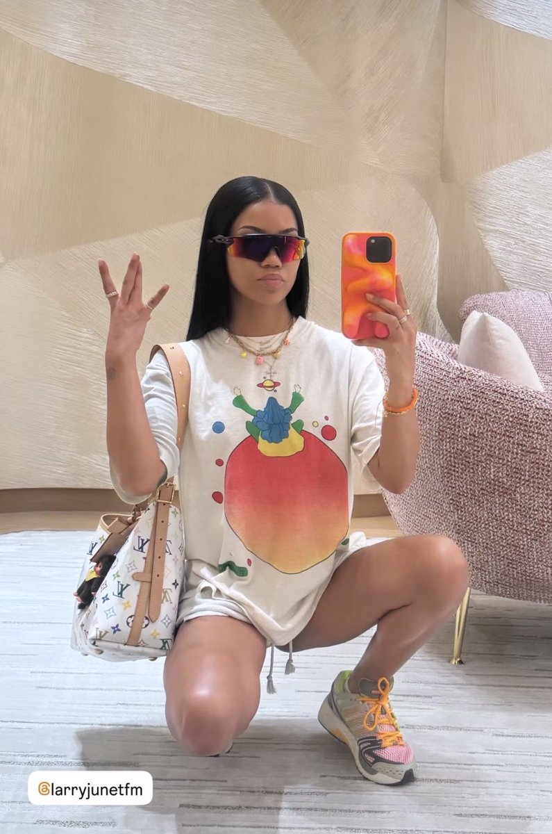 JheneHQ's tweet photo. Jhené Aiko wearing Larry June’s new Watermelon Smoothie sneaker with Adidas 😍 https://t.co/B72DWfmXlU