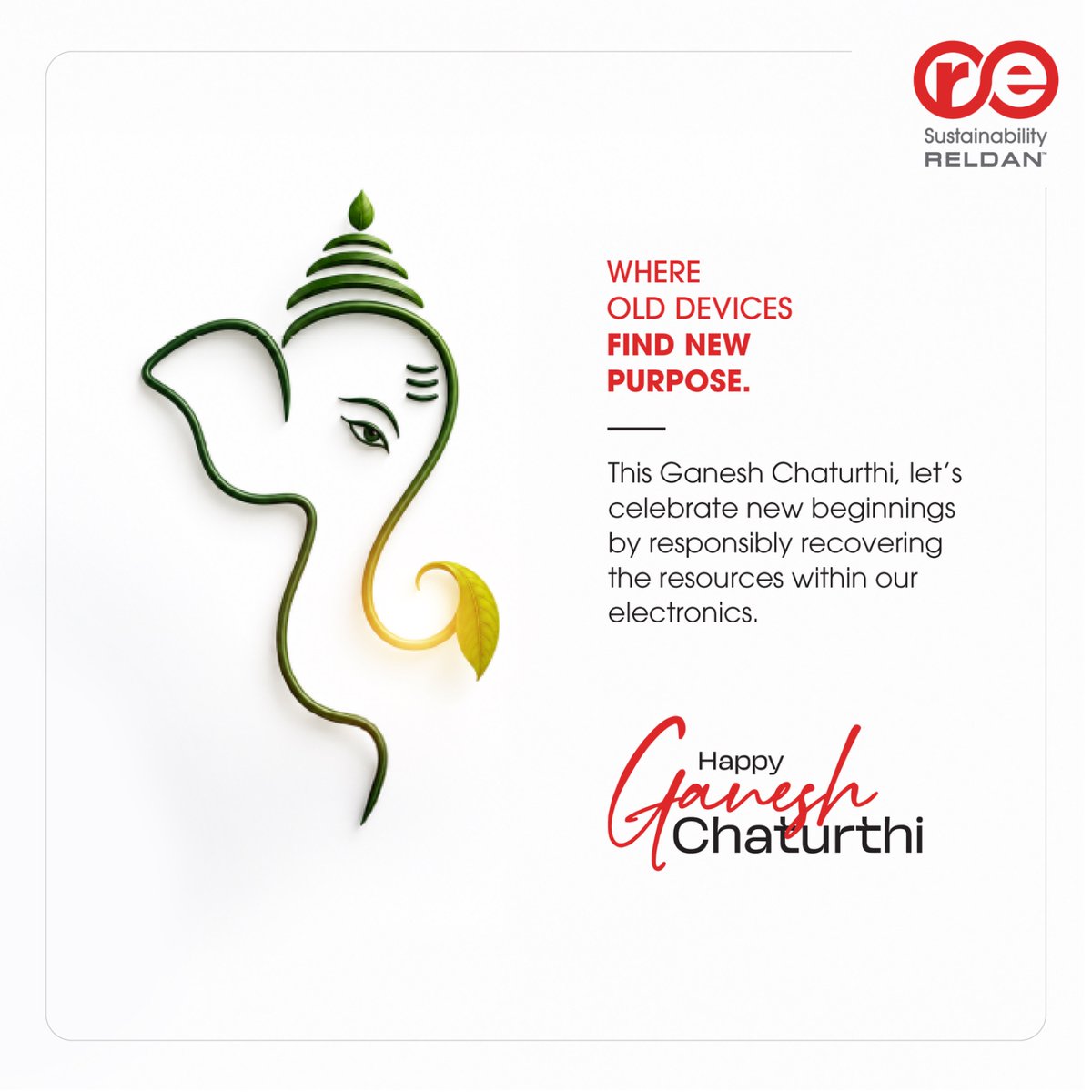 ReReldanIndia's tweet photo. Not every old device is waste. This Ganesh Chaturthi, let’s give electronics a new purpose by responsibly recovering the valuable resources within them.

Wishing you a blessed and sustainable Ganesh Chaturthi.

#GaneshChaturthi #Ewaste #CircularEconomy #Sustainability https://t.co/ds81srWCTP