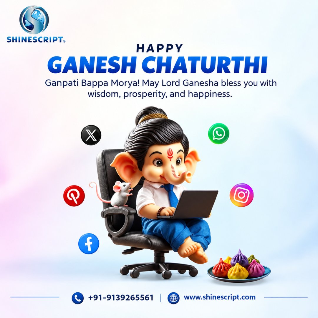 shinescript1's tweet photo. Ganpati Bappa Morya! 🐘🙏
Shinescript wishes you and your family a very Happy Ganesh Chaturthi!
.
.
#HappyGaneshChaturthi #GaneshChaturthi #GanpatiBappaMorya #Ganeshotsav #LordGanesha #BappaMorya #NewBeginnings https://t.co/FRnMYgqsfX