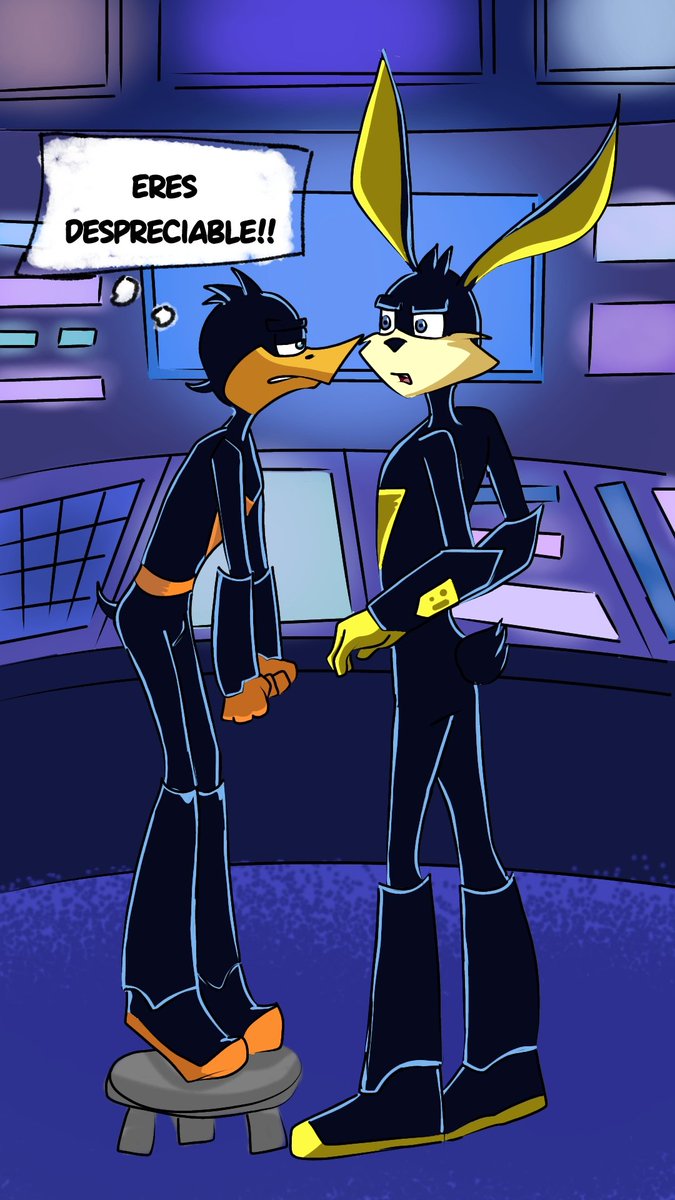 SadlingR's tweet photo. Hasta que me vi Loonatics caí en cuenta que Pato es Tiquitito. Y me dio tanta risa imaginarmelo en este escenario tan Patético.
#DuckDanger #AceBunny #loonatics https://t.co/fjqoicCWGi