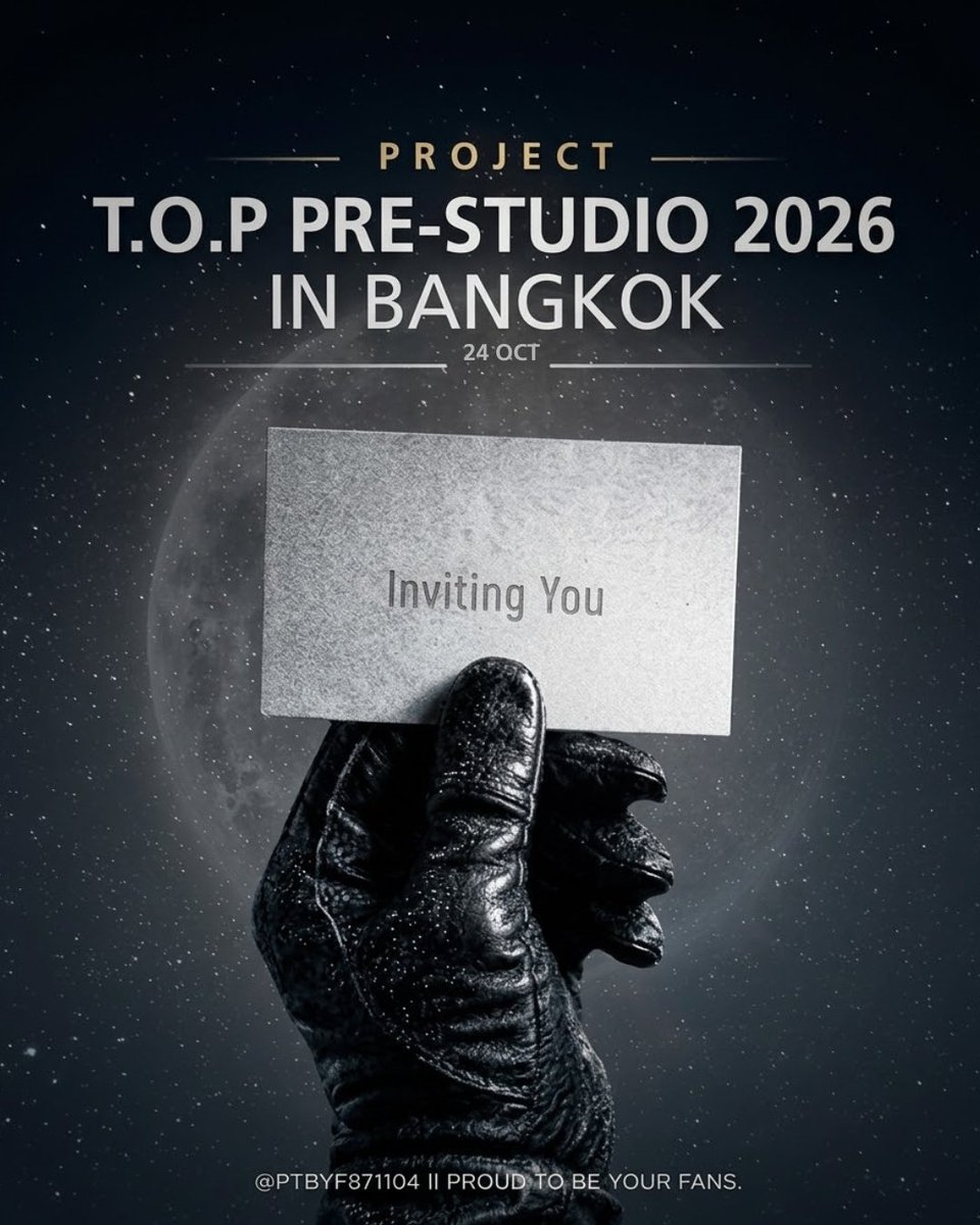 gdontop_th's tweet photo. 𝗧.𝗢.𝗣 𝗣𝗥𝗘-𝗦𝗧𝗨𝗗𝗜𝗢 𝟮𝟬𝟮𝟲 𝗶𝗻 𝗕𝗔𝗡𝗚𝗞𝗢𝗞 𝗣𝗥𝗢𝗝𝗘𝗖𝗧

กิจกรรมหลักจะอัพเดทผ่าน @PTBYF871104
เรามาต้อนรับ T.O.P. ด้วยความอบอุ่นกันนะคะ

One Heart. One Star. One T.O.P.

GET YOUR TICKET
🔗 https://t.co/LiGonWWK3H

#TOP_PRESTUDIO_in_BKK https://t.co/RQOmQdiOQu