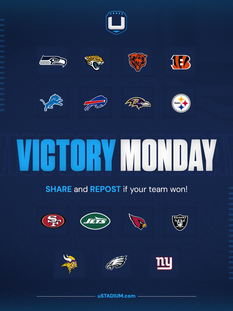 uSTADIUM's tweet photo. IT’S BACK … RT THIS IF YOU’RE CELEBRATING #VICTORYMONDAY! https://t.co/owUEnH73ru