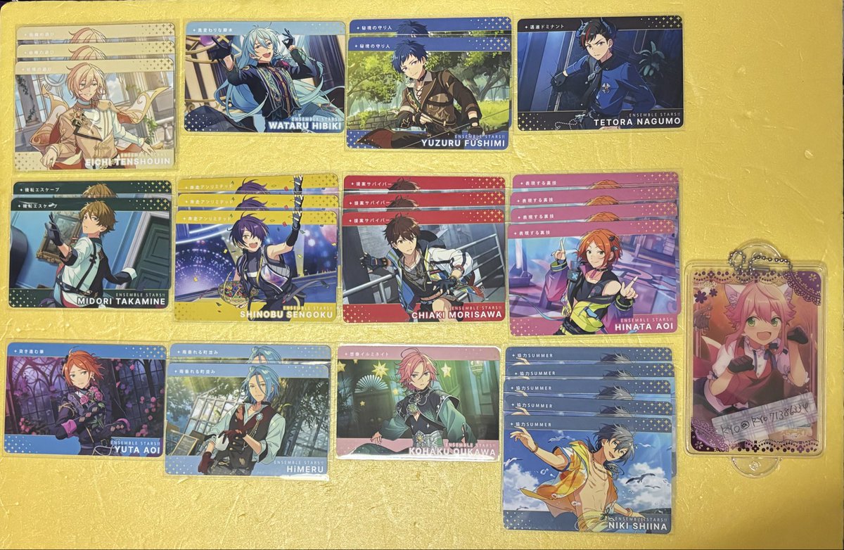 RYO71386334's tweet photo. 【交換】あんさんぶるスターズ あんスタ カードダス
 
譲)画像1.2.3

求)R 泉 零 桃李 なずな 
N 零 ジュン 一彩 藍良 晃牙 泉 桃李

郵送のみ。
一旦FF様のみの募集です。

R⇔R、N⇔Nの交換。
R優先。左から優先で各1枚。身内分含みます。
2枚以上纏めて可能な方優先。

よろしくお願い致します。 https://t.co/gWO4qopcJQ