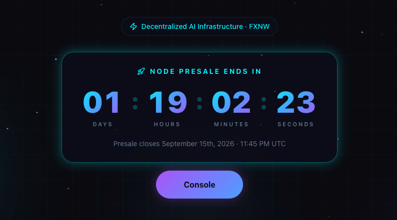 FastXNetwork's tweet photo. L1 Node Presale will be ended within 2 days on Sept 15th, 2026. Don't miss the last chance to join the Presale. https://t.co/eyOrfSgYSN