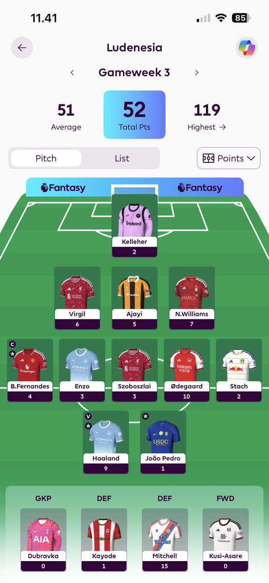 robby_abd's tweet photo. GW 3: di atas KKM tipis, barisan defender kasih sumbangsih signifikan, bahkan seharusnya bisa lebih maksimal kalo Mitchell gak di-bench 😅 https://t.co/Jl0GvTH1LS