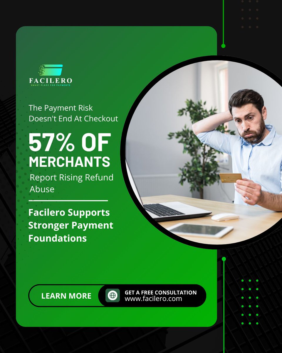 _facilero's tweet photo. For businesses, payment strategy increasingly needs to consider the full transaction lifecycle, not simply acceptance. If post purchase payment risk is becoming part of your operational challenge, Facilero offers a free consultation call at https://t.co/li2HZnstBO https://t.co/InCprWyD1A