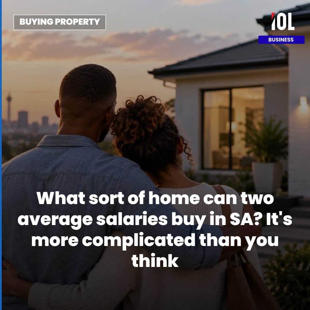 IOL's tweet photo. Two South Africans each earning the average salary could, on paper, afford something remarkably close to the average home being bought by first-time buyers.
Read on https://t.co/yEJ82Jm0LL
#business #AverageSalaries #BuyProperty #FirstTimeBuyers #AverageHome https://t.co/LMwTfLV2zk