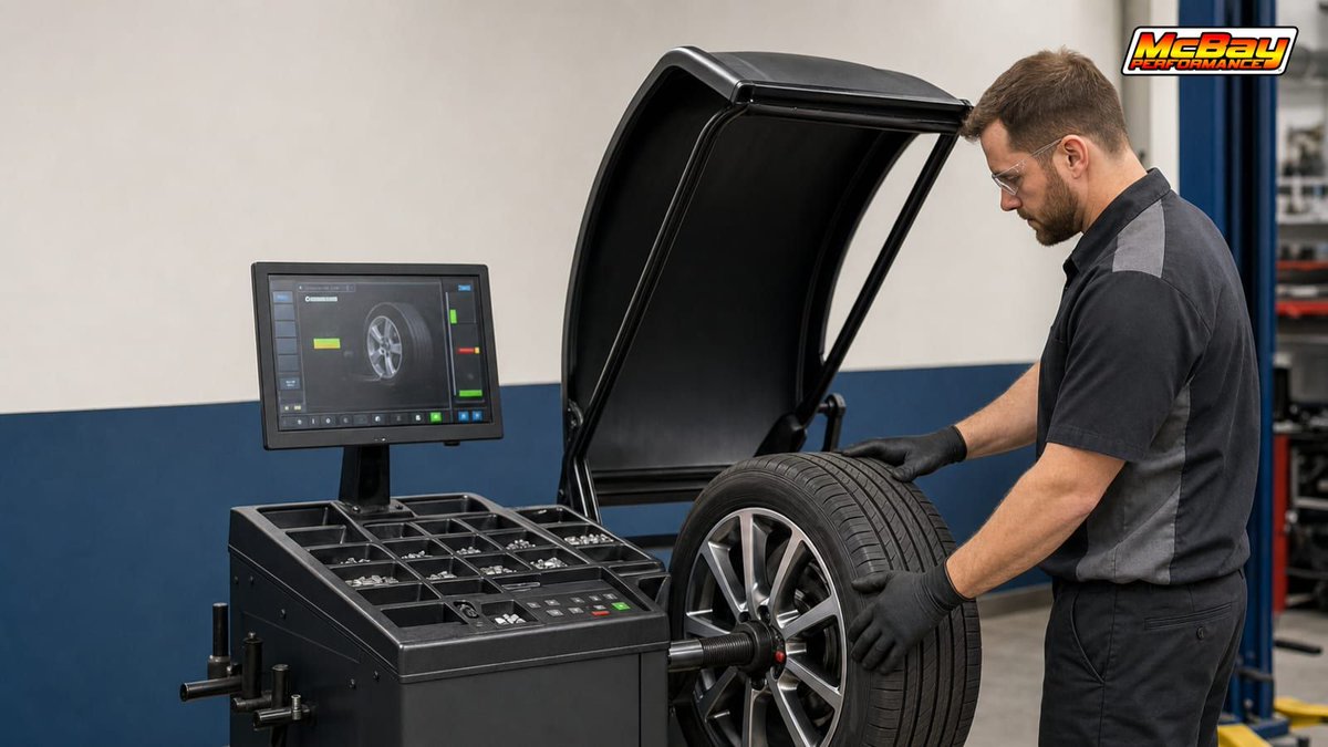 McBayPerf's tweet photo. A speed-related vibration is often a balance issue, but proper diagnosis also checks tire condition, wheel runout, mounting accuracy, suspension looseness, and alignment-related wear.

#WheelBalancing #TireService

https://t.co/MqqvqLTZ9o https://t.co/TwTHLQ5I0s