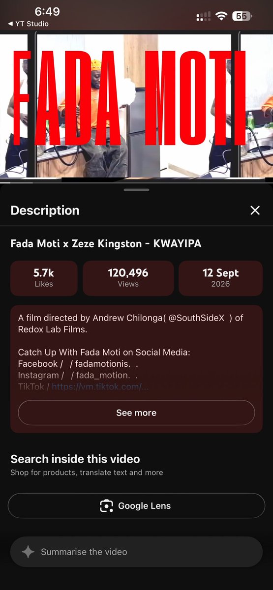 FadaMotionist's tweet photo. Fada Moti x Zeze Kingston - KWAYIPA
https://t.co/rLmjlXUcIA

120,000 VIEWS NOW 🤝❤️🇲🇼🔥 https://t.co/yE0ajPLX1F