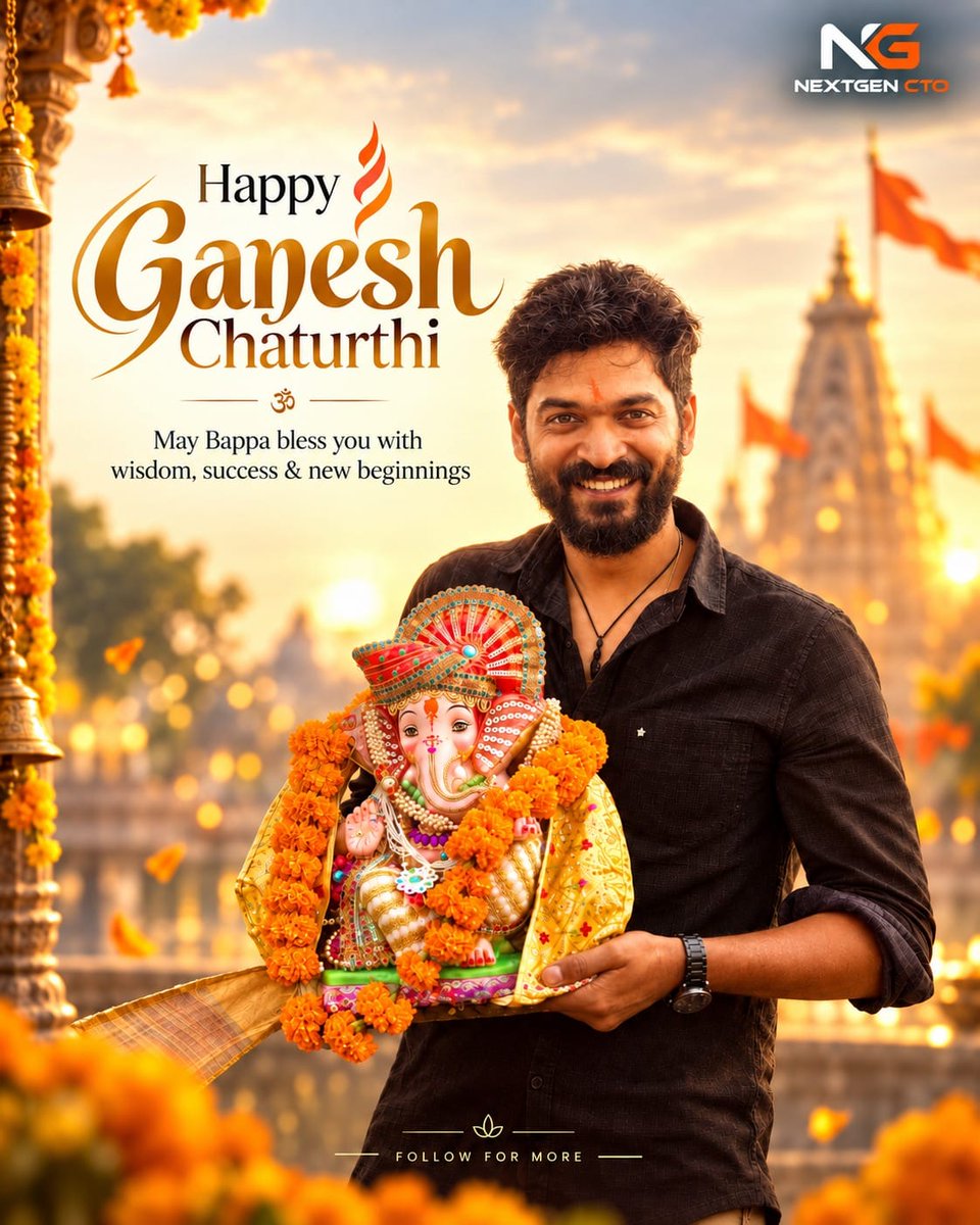 ctobhaiya's tweet photo. Happy Ganesh Chaturthi from NextGenCTO 🙏

May Bappa bless you with wisdom, success, and new beginnings.

Ganpati Bappa Morya!🌺

👉 https://t.co/UwKl4j4Rdh

#ganpatibappa #NextGenCTO https://t.co/CeUwFZon5N