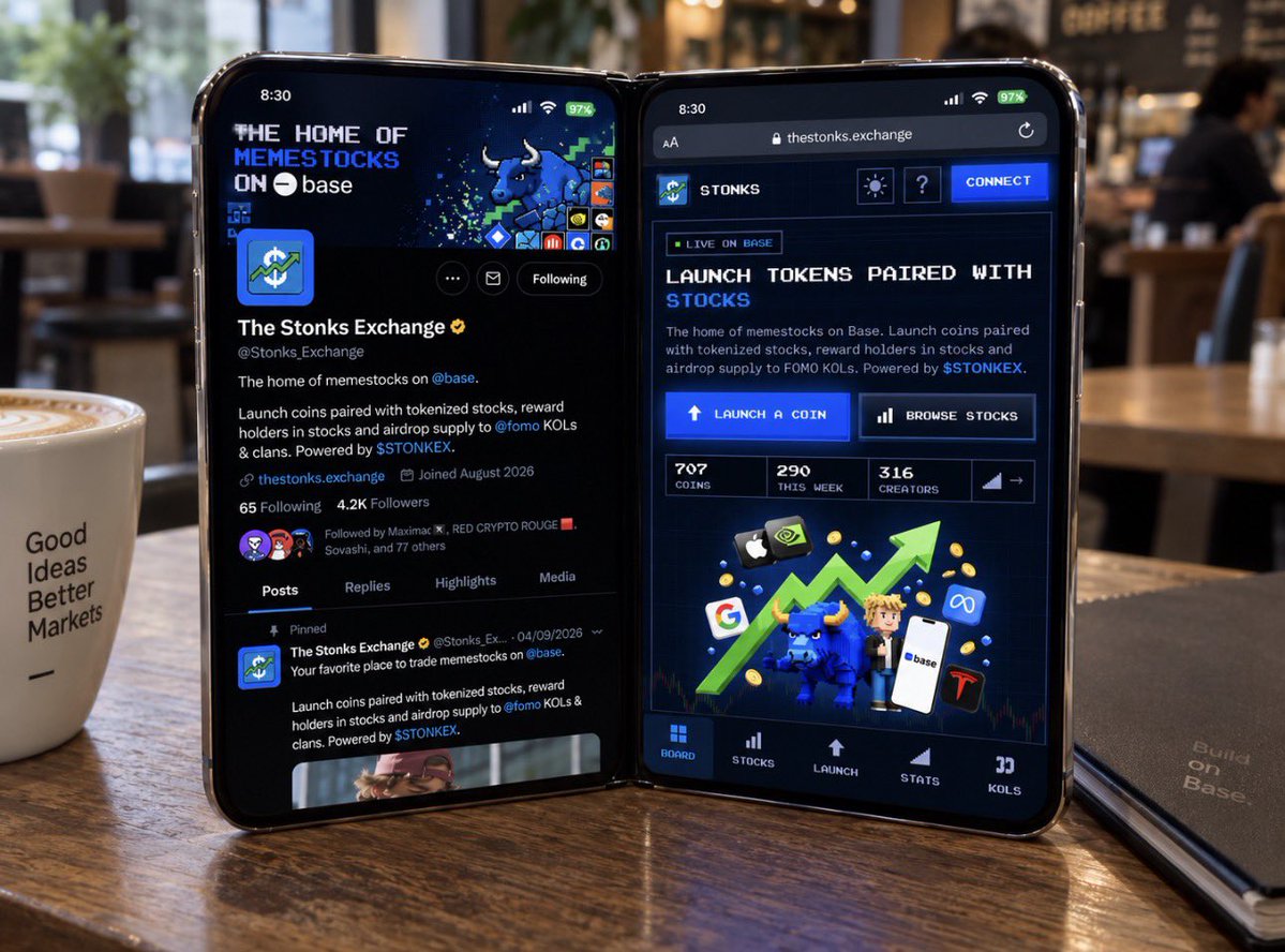 barymoto's tweet photo. Can’t wait for the new iPhone Duo 😮‍💨

Trading $STONKEX, hunting new memestocks on Stonks Exchange, and keeping X open at the same time. This setup was made for degens. 🟦

@cobie @jessepollak @brian_armstrong @buildonbase @Stonks_Exchange @Apple @johnternus https://t.co/M7vBmQWT9S