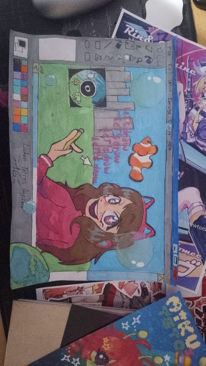 Atsuko3850609's tweet photo. @Whiter_doodles Gane el segundo puesto en un concurso de dibujo en un evento q se realizó hoy, así q si jeje https://t.co/NFimlHyCYY
