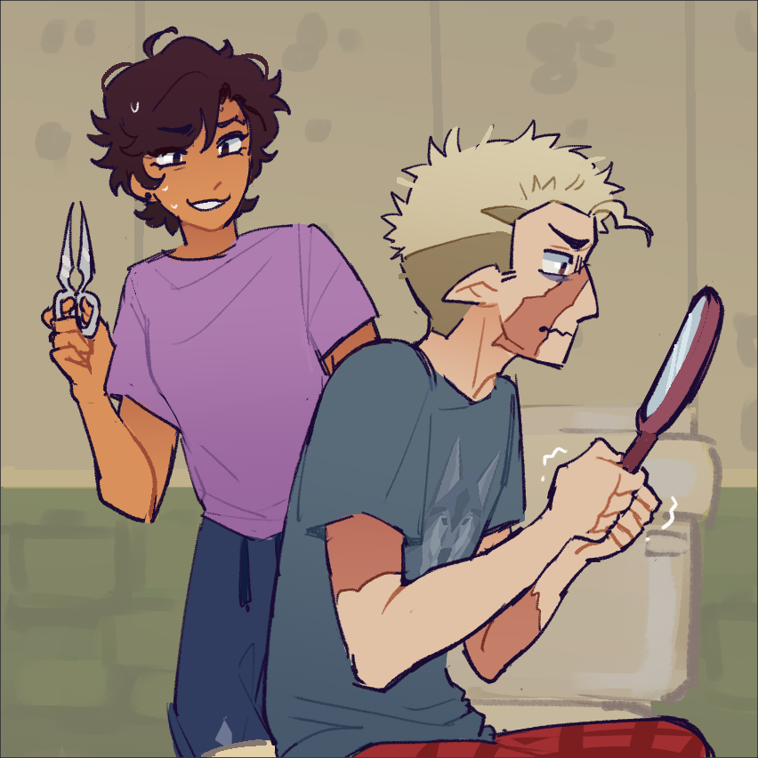 iveoy__'s tweet photo. just my headcanon,,,,  
#huntlow #tohfanart https://t.co/IZQjJQJYNh