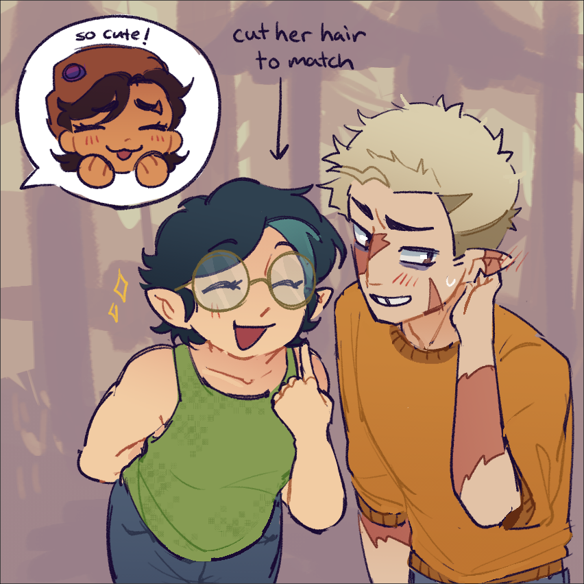 iveoy__'s tweet photo. just my headcanon,,,,  
#huntlow #tohfanart https://t.co/IZQjJQJYNh