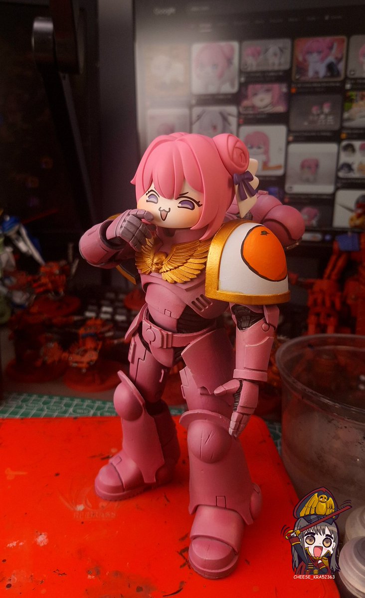 cheese_kra52363's tweet photo. Behold, the Emperors finest... the Doro Marine but on a large scale! Quick one day paintjob for the best meme character

#doro 
#doronation
#warhammer40k 
#warhammercommunity https://t.co/rYdI8qj9cE