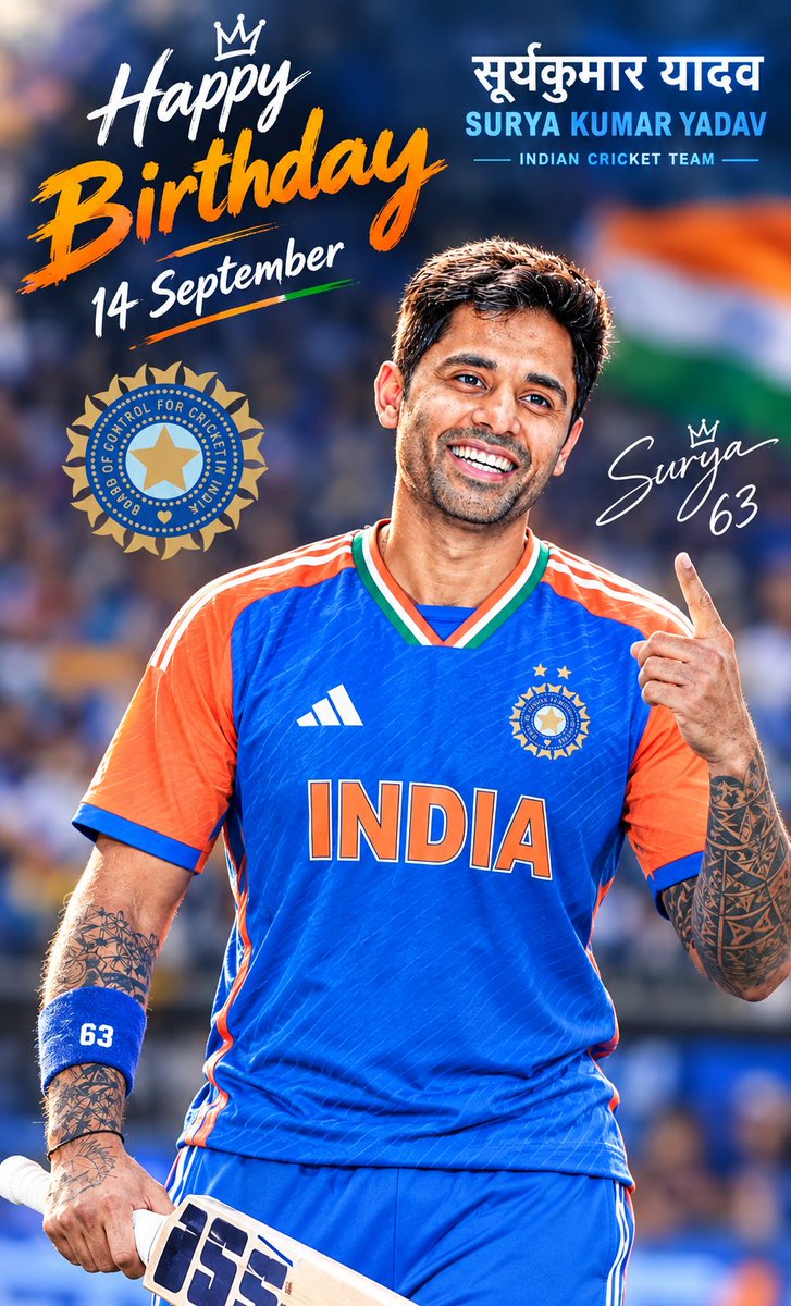 AmitYadav080805's tweet photo. Happy birthday Surya Kumar Yadav, who can forget the world cup won by you and the magical catch. 

#champion #worldcup2026
#HAPPYKOYADAY
#BIRTHDAY #CRICKETER

@surya_14kumar
@BCCI @cricketworldcup 
@ICCMediaComms 
@TwitterLatAm https://t.co/ZlVY1j03Jg
