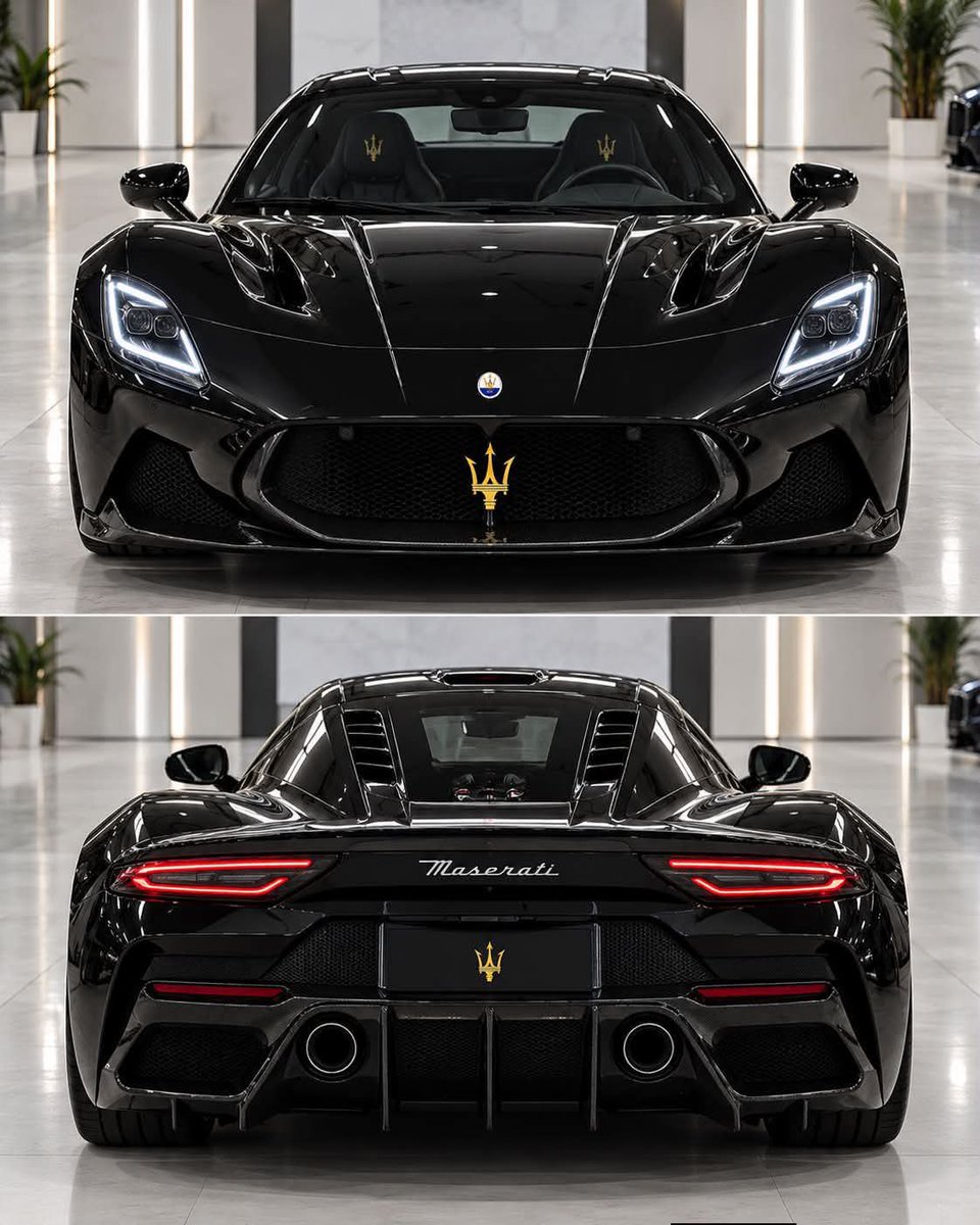 carspassiopstx's tweet photo. Black Maserati MC20 — Golden Trident 🖤🏁 https://t.co/CUwuZnTnoT