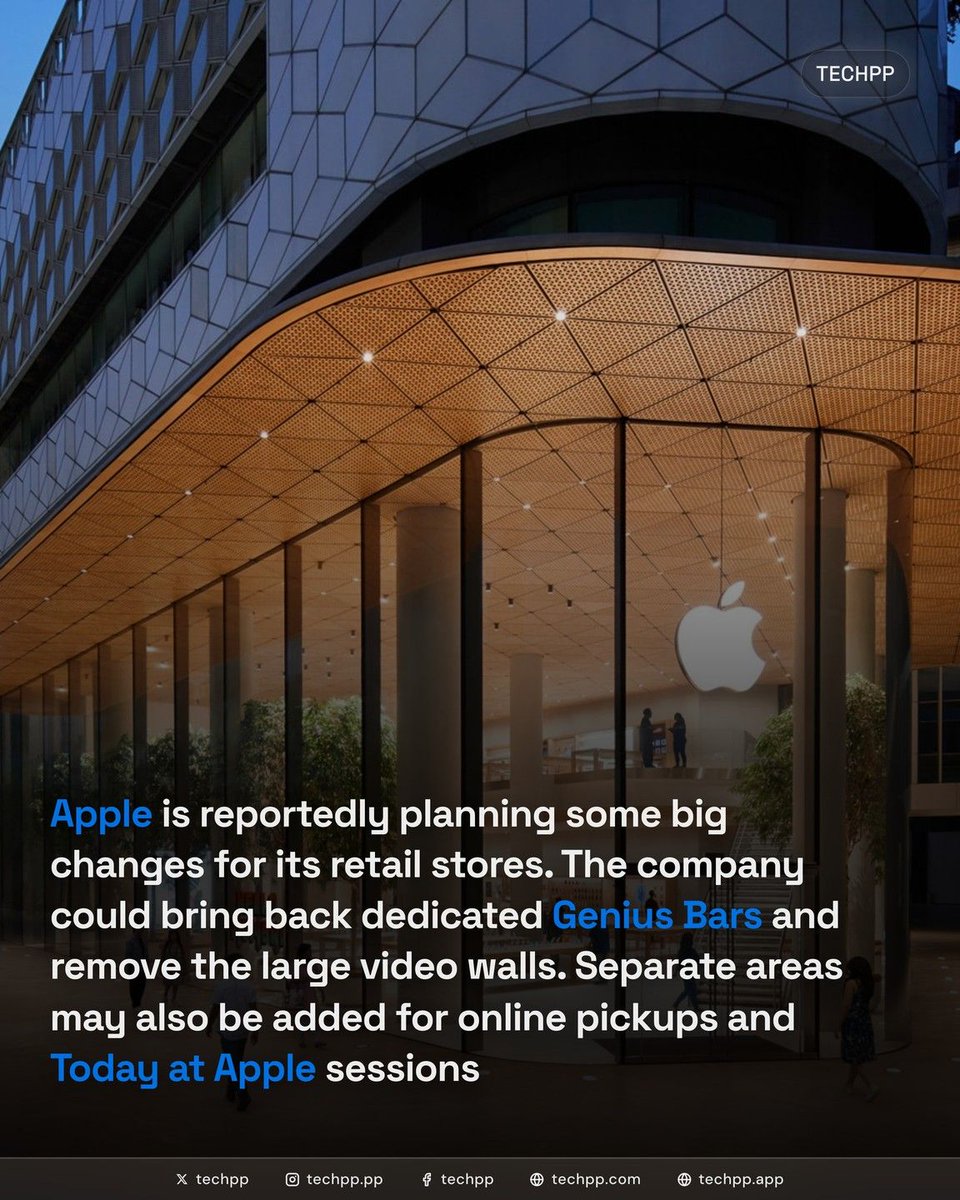 techpp's tweet photo. Apple could bring the classic Genius Bar back to its stores
#Apple #AppleStore #GeniusBar https://t.co/jB5Udo6Xzh