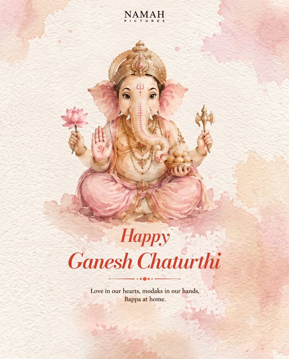 namahpictures's tweet photo. A celebration of faith, warmth, and new beginnings. ✨
May Bappa’s presence fill every home with love, light, and endless blessings.

Wishing you a blessed Ganesh Chaturthi. 🙏 https://t.co/5HQJPWMa2T