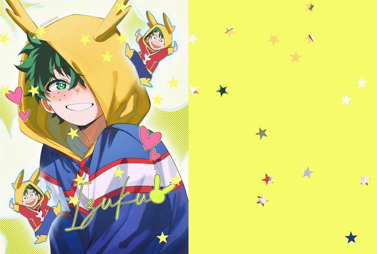 imjeoongie's tweet photo. I tried the trend! Izuku looks so cute full of stars 🥰🩵
#mha https://t.co/G40HoWKX9p