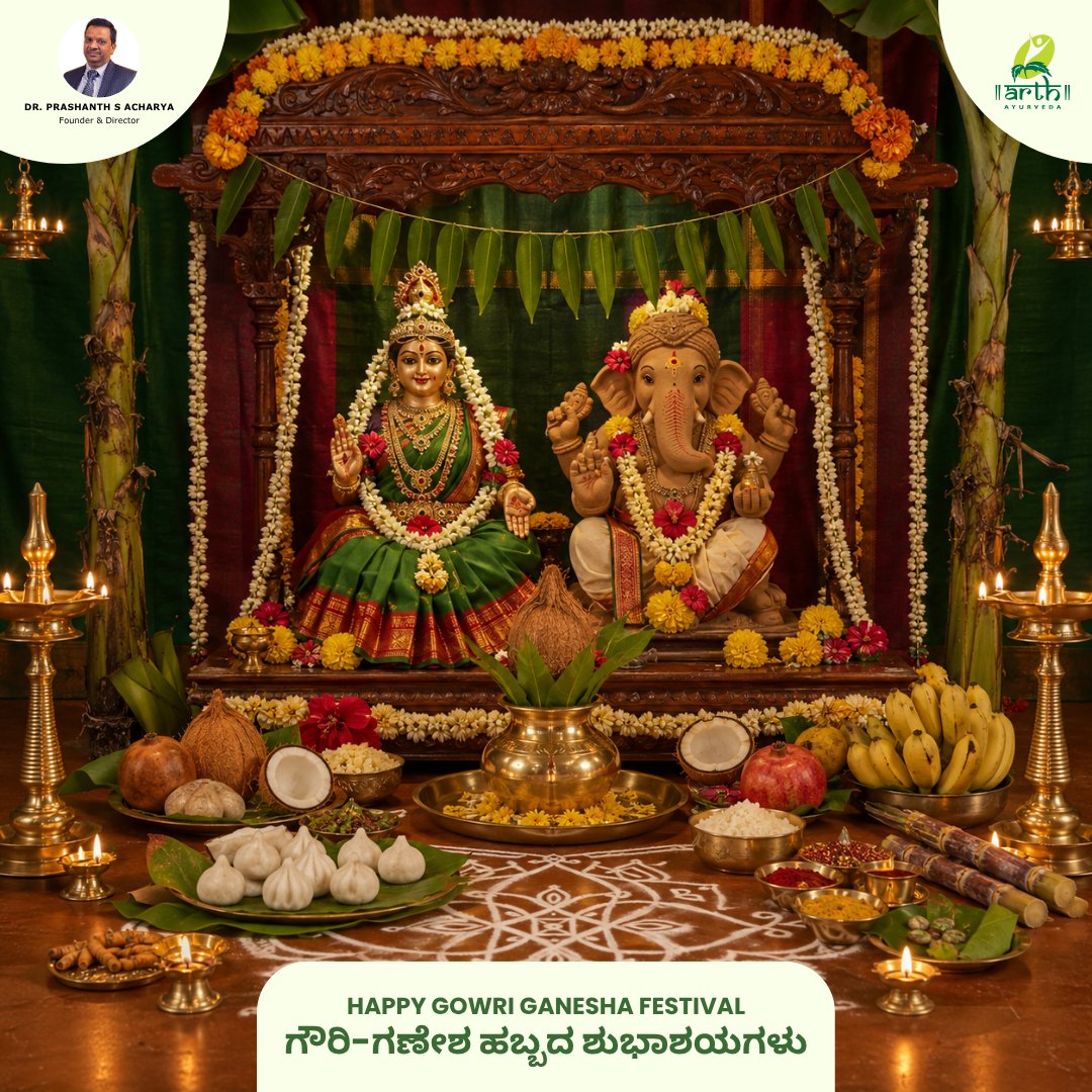 world_arth's tweet photo. May Goddess Gowri bless your home with health, harmony and prosperity, and may Lord Ganesha remove every obstacle and guide you towards joyful new beginnings.

Wishing you and your family a blessed Gowri Ganesha Habba. https://t.co/IRZkgVHCPo