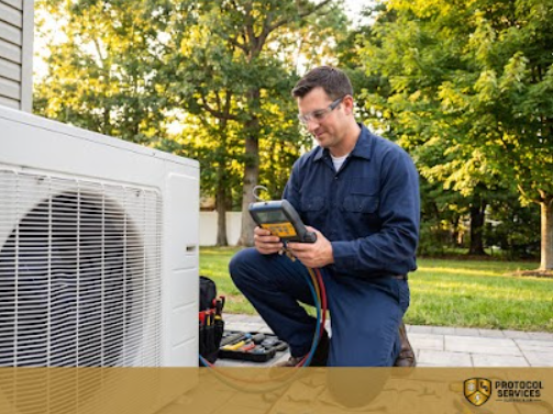 protocolhvac's tweet photo. September is the sweet spot for an AC tune-up. Our licensed HVAC technicians check refrigerant, coils, capacitors, contactors and thermostat calibration before small issues become costly repairs. EPA Section 608 certified. Serving Morris County. https://t.co/88LFjwKzh5 https://t.co/7d6y1DcqO4