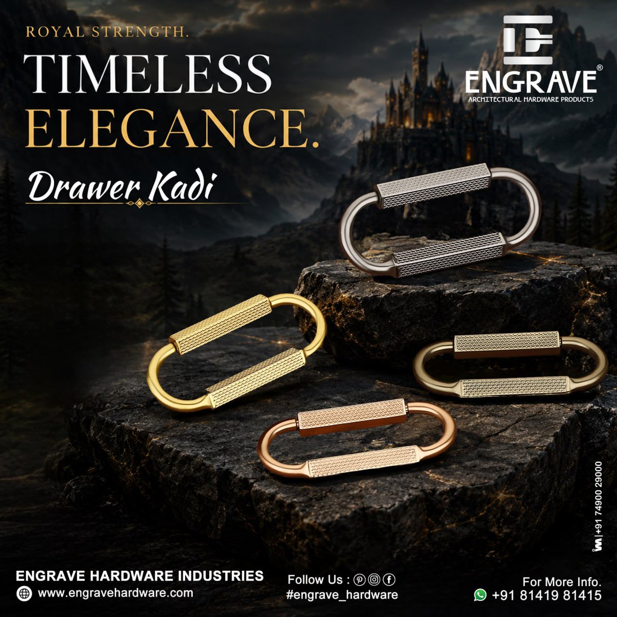 ibais_hardware's tweet photo. ENGRAVE HARDWARE INDUSTRIES | Rajkot 🏢
DRAWER KADI
Customer Care: +91 81419 81415
Mr. Maheshbhai Akbari: +91 98245 35435
WhatsApp: https://t.co/qr9aBaKRPw
.
#DrawerKadi #DrawerHandles #CabinetHardware #FurnitureHardware #ArchitecturalHardware #RajkotHardware https://t.co/5zvxw6cgog