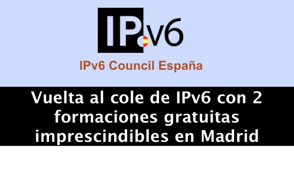 chemaalonso's tweet photo. El lado del mal - Vuelta al cole de IPv6 con 2 formaciones gratuitas imprescindibles en Madrid https://t.co/z28b8EKG3A #IPv6 #Eventos #Madrid #formación https://t.co/EFsJ8JfXH6