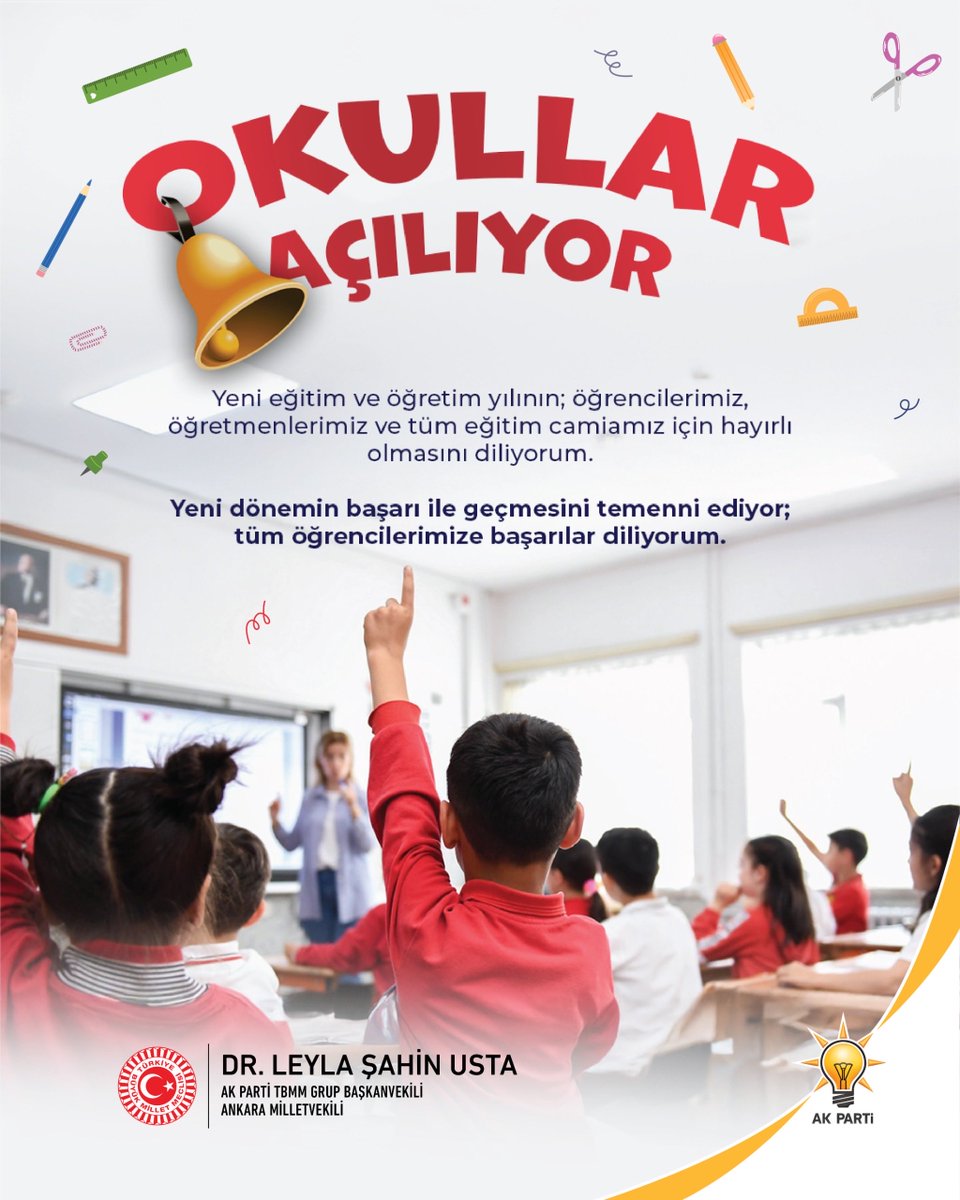leylasahinusta's tweet photo. Yeni eğitim ve öğretim yılının; öğrencilerimiz, öğretmenlerimiz ve tüm eğitim camiamız için hayırlı olmasını diliyorum.

Yeni dönemin başarı ile geçmesini temenni ediyor; tüm öğrencilerimize başarılar diliyorum. 📚🇹🇷 https://t.co/5Q7Ad4uUBP