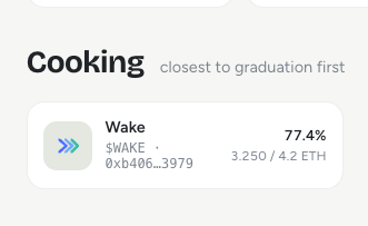 wakedotfun's tweet photo. The closest we got to a successful launch, we were only 0.5 ETH short.

0xb406c12ed0e44caa1e2ac9f3ed57692dae053979 https://t.co/fbqe5TR1GG