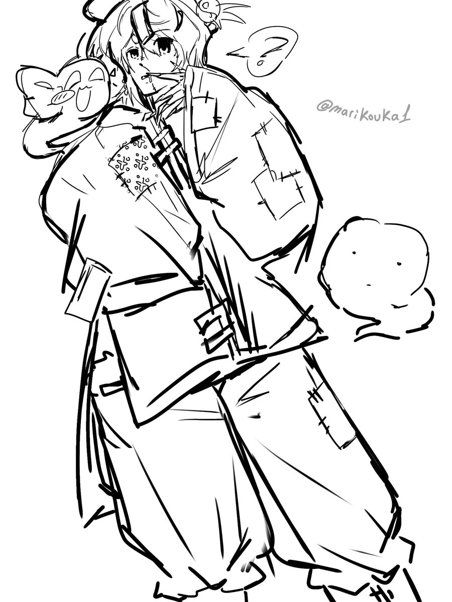 marikouka1's tweet photo. Sketch cậu YinYang làm Jiangshi hay j đó #inanimateinsanity #osctwt https://t.co/fXUPGXBkks