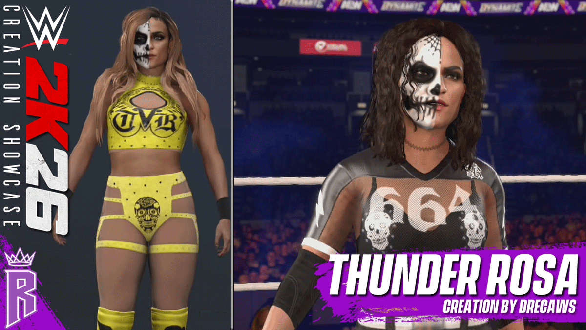 RevelleutionYT's tweet photo. WWE 2K26 Creation Showcase: Thunder Rosa #WWE2K26 #ThunderRosa
https://t.co/IKc9CAvJvD https://t.co/Jes3IkftJr