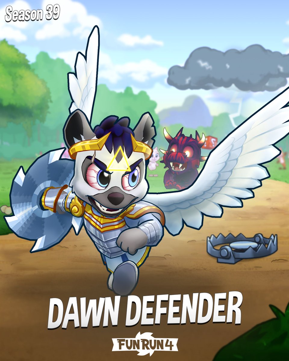 TheFunRun's tweet photo. These wings won't dodge traps for you, but they WILL make your podium win look glorious.

The Dawn Defender set has officially arrived on the track! Unlock the divine cosmetics that prove looking good is just as important as crossing the finish line first! https://t.co/awfgcCeah9