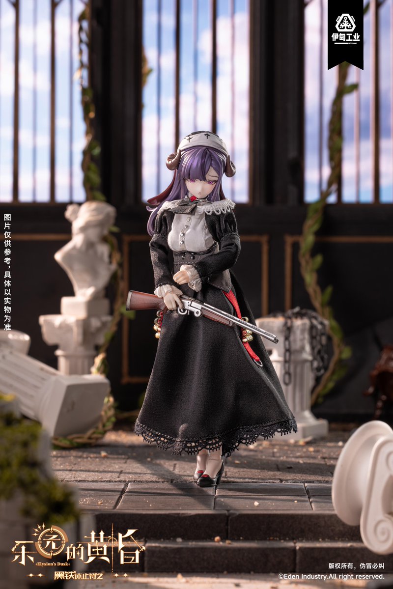 hermeow_shop's tweet photo. 🆕ブラインドドール新作速報🆕
「Eden Industry」社が贈る、完全新作のMJD可動ブラインドドール「黒鉄レクイエム」の正統続作、
「黒鉄レクイエム2：楽園の黄昏」キャラクター紹介解禁！

🎖️【黒鉄レクイエム2｜バフォー調査団・リア】キャラクターファイル：

【陣営】バフォー調査団

📝キャラ紹介
・蘇生者：かつてフェンティに従った古参兵。死亡後、特殊な儀式で蘇生された。
・葛藤を抱える者：復活には感謝しつつも、その冒涜的な行為には抵抗を感じている。
・人付き合いが苦手：普段は寡黙な観察者。親しくなると少しわがままな一面も。

「生きるって、本当に面倒……。でもせっかく戻ってきたんだし、もう少しだけ観察してみようかな。」

🌑「黒鉄レクイエム2」では、布製衣装＋可動アイ＋武装パーツ共通仕様など、遊び心満載の設計を採用！
当店は正規取扱店として、今後も最新情報をお届け予定です💥お見逃しなく！

📎関連ポストはこちら：
https://t.co/n3Ueqx6Ckr