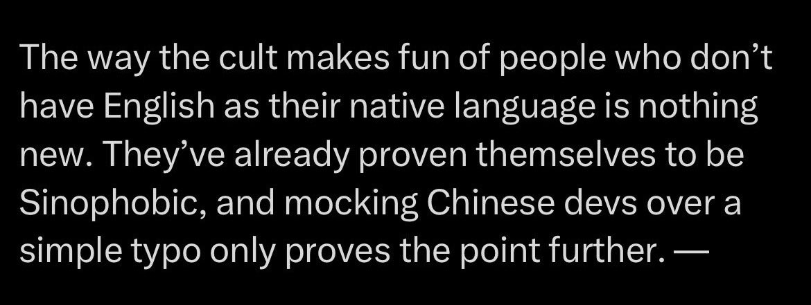 Diathemond's tweet photo. Mocking Chinese devs of a very small indie developer studio who made an accidental typo because itβs just one guy trying his best πππ how dare we πππ itβs a tiny indie studio trying to go global guys donβt make fun of Calen πππ https://t.co/8ZF6wO0HvD
