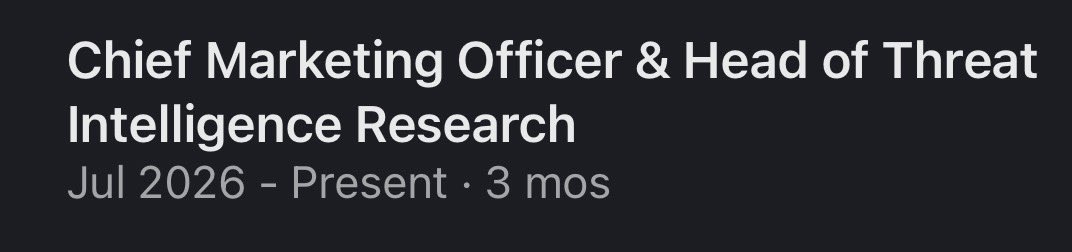 ZackKorman's tweet photo. Everything wrong with cybersecurity captured in a single job title. https://t.co/sF9nxC2OpY