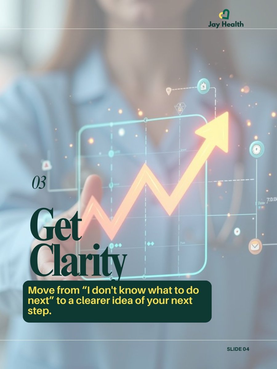 _theJayHealth's tweet photo. This week, don’t just keep moving. Make sure you’re moving in the right direction. 

Feeling unsure about your next career step? A little clarity can change everything. 

Book your CCAC today. 
Link in bio🔗

#JayHealth #HealthcareCareers #CareerGrowth https://t.co/VfmnH20Cfn