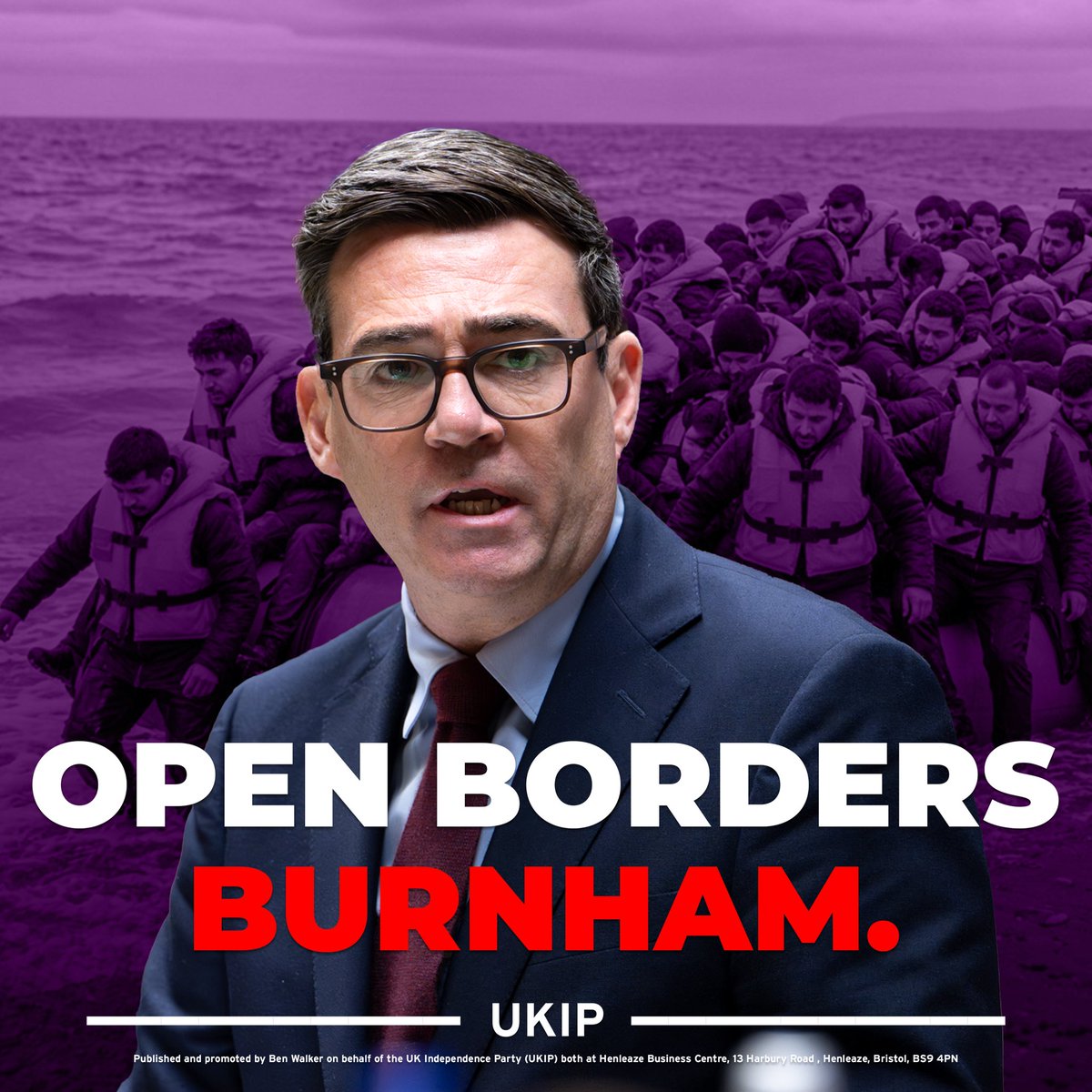 UKIP's tweet photo. Open borders Burnham. https://t.co/pKgY6t2AsC