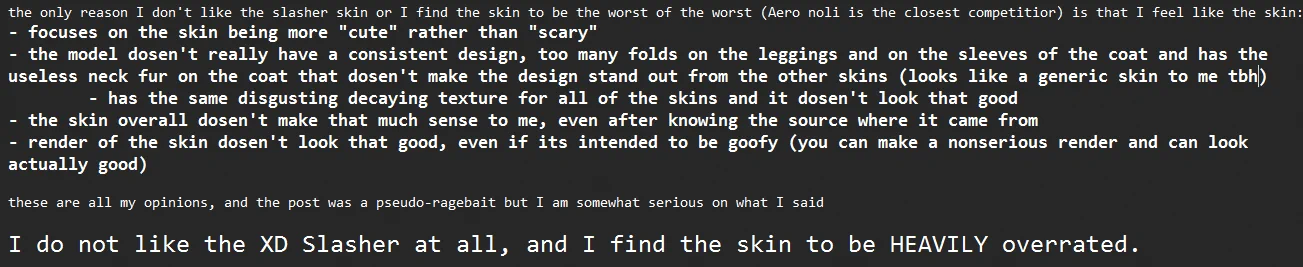 mali 🇭🇷 on X: "why i find XD slasher worst skin in the game (overrated