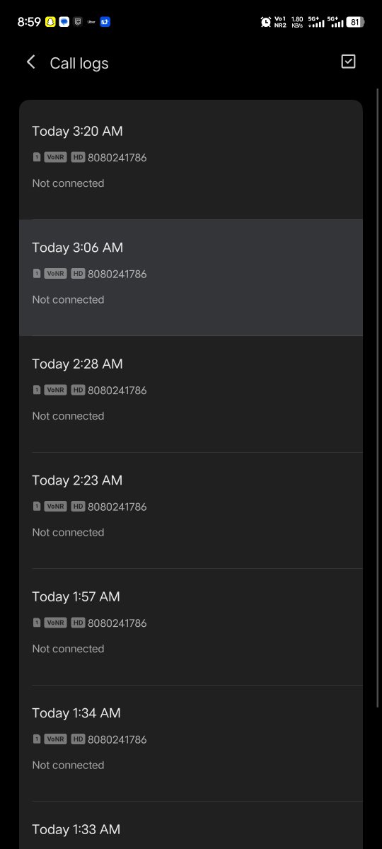 GauravKKush's tweet photo. @makemytripcare @makemytrip Called operator numbers (9665389217, 8483889217) &amp; driver’s number (8080241786) multiple times from before departure till morning.
Almost all calls: “Not connected”. Later talked to operator, he is asking to connect with MMT for refund.
Call logs attached. https://t.co/KRD0EaGK4A