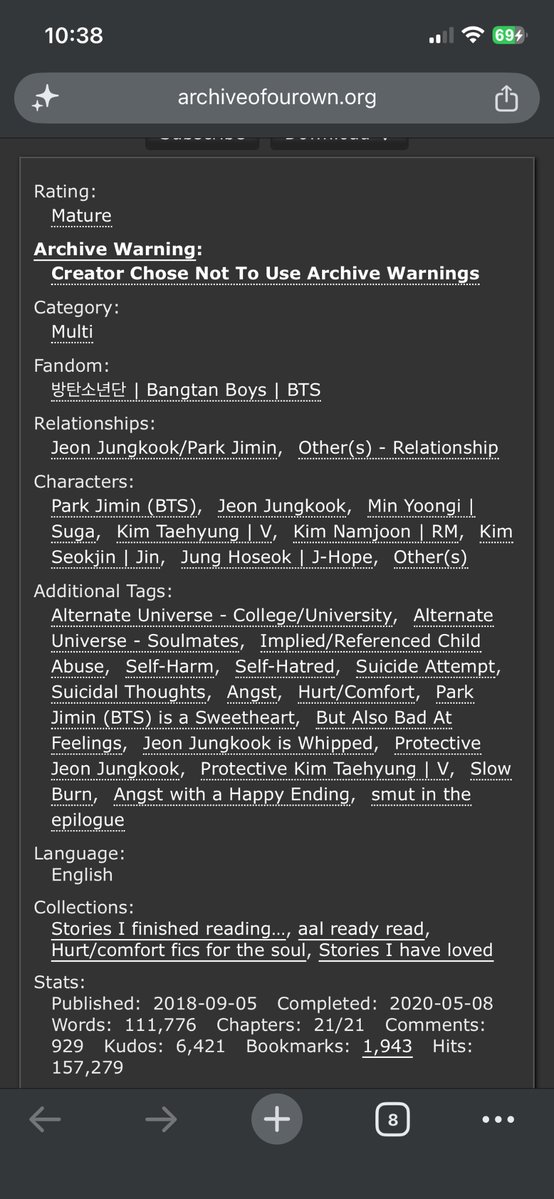 jikookcaramel's tweet photo. Everyone is dropping their favourite fics so I feel the need to drop mine too. One of the most angstiest, tear-jerking, heart-wrenching fics you will ever have the privilege of reading. So so so underrated https://t.co/L5os6bEHtU