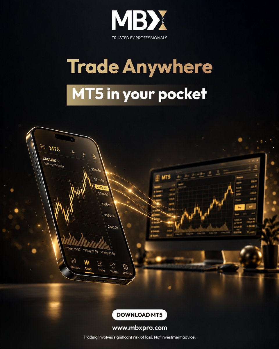 MBXProOfficial's tweet photo. Markets move whether or not you're at your desk. MT5 on MBX PRO carries your full charting, order book, and account straight to your phone. Download MT5 at MBX PRO. 
#MBXPRO #MT5 #MobileAccess #MarketAccess #StayConnected https://t.co/oWYZJGkZpG
