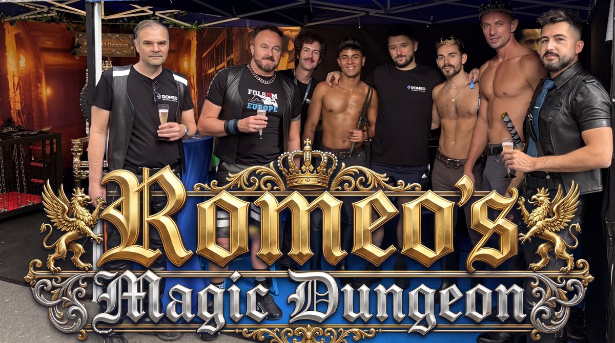 TheROMEOapp's tweet photo. Some impressions from Folsom Berlin 💙

What a wonderful day! Leather, fetish, freedom, great people — and a lot of fun at our ROMEO stall.

As a special twist, we created our Magic Love Dungeon, complete with a throne and our Romeo & Julio mascots for some unforgettable photos. 👑😉

We loved meeting so many of you in person. Thanks for stopping by, saying hello and making the day so special.

See you next time! 💙