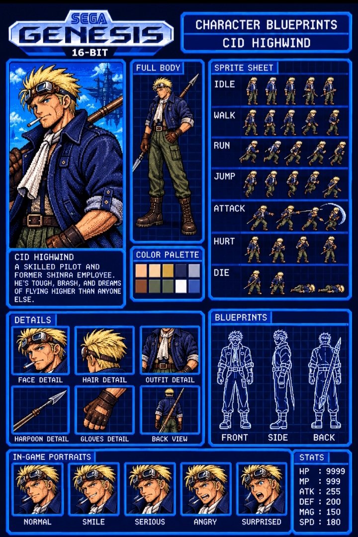 DaminMance's tweet photo. Sega Genesis Final Fantasy 7+ https://t.co/jyMcH0NAJO