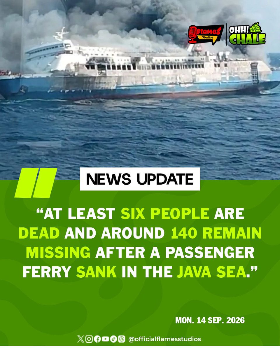 flamesstudios's tweet photo. 🇬🇭 Ghana’s Battalion 92 returns home after a year in Lebanon.

🌍 BRICS leaders call for restraint in the Middle East.

🛢️ Iran-Gulf Hormuz talks postponed amid rising tensions.

🚨 Java Sea ferry sinks; 6 dead, around 140 missing.

#FlamesStudios #ohchale #morningbrief #news https://t.co/euGXgZL7Ov